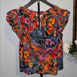 Chelsea & Theodore Colorful Floral Blouse